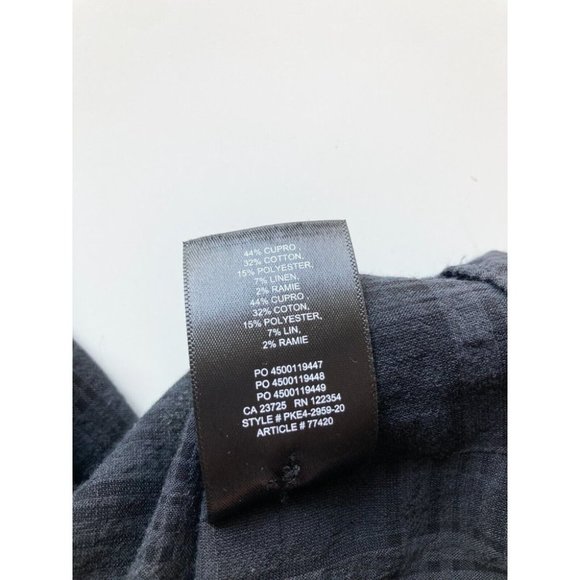 Aritzia WILFRED Pursuit Black Plaid Gauze V-Neck Twist Camisole Tank Top, Size M - Picture 11 of 16